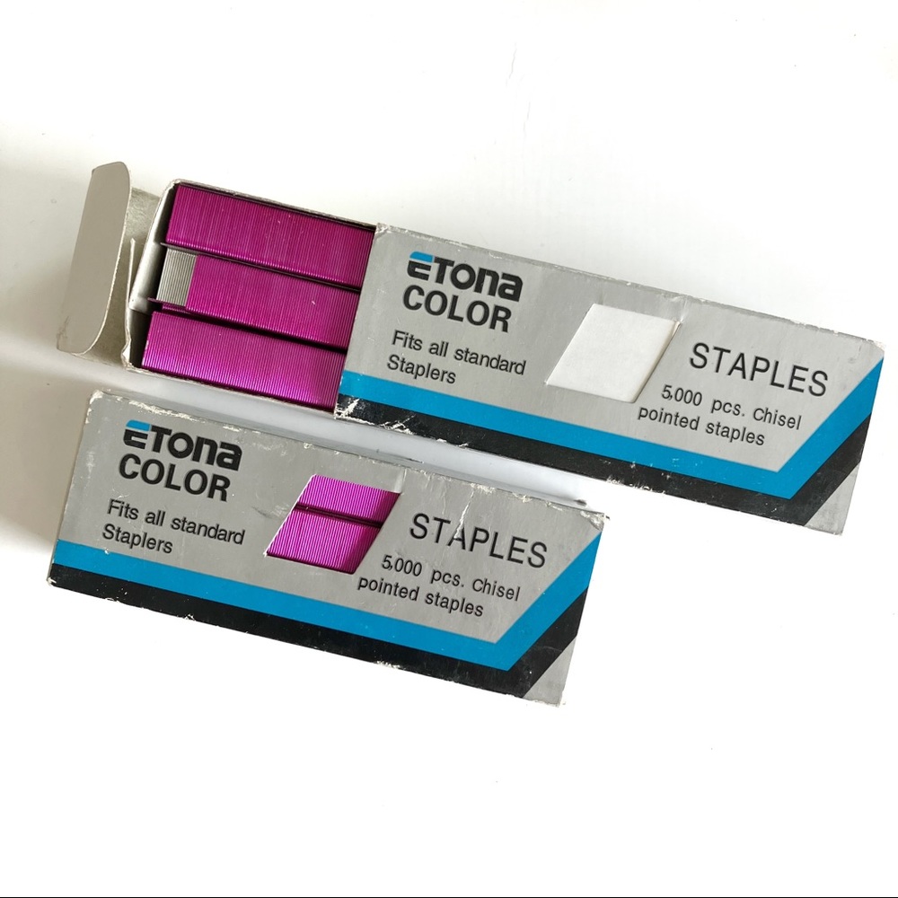 pink staples